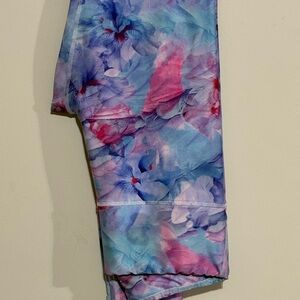 Floral Blue and Pink Leggings